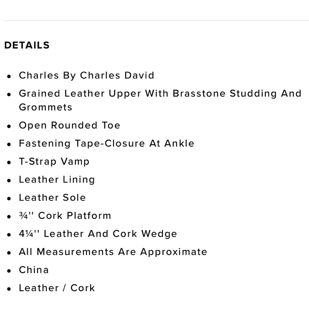 Charles by Charles David brown leather wedges